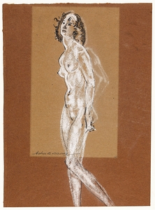 Standing Female Nude [1882–93] by Arthur Bowen Davies [1862–1928]